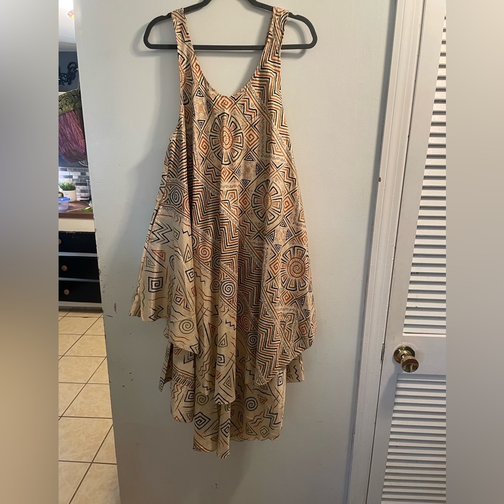 100% silk one size summer dress